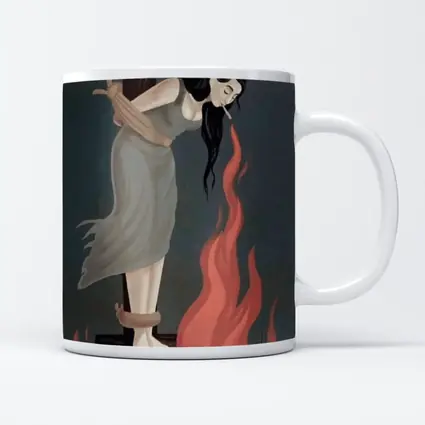 Woman Tied To Stake Fire Dark Art