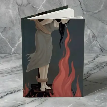 Woman Tied To Stake Fire Dark Art