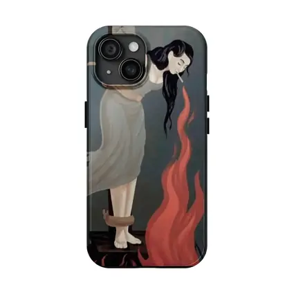 Woman Tied To Stake Fire Dark Art