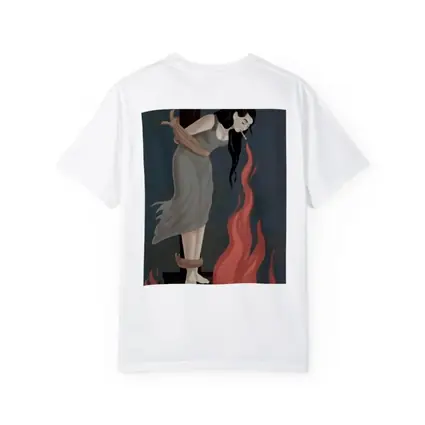 Woman Tied To Stake Fire Dark Art