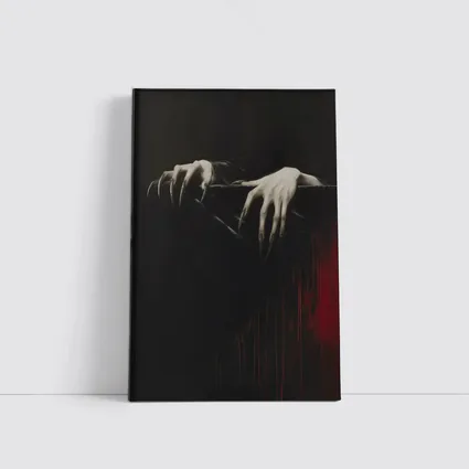 Dark Gothic Clawed Hands Over Black
