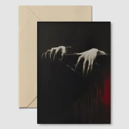 Dark Gothic Clawed Hands Over Black
