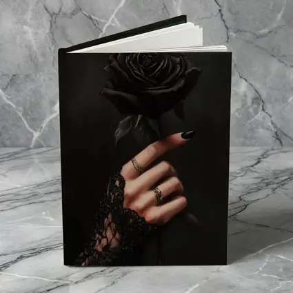 Black Rose Hand Dark Gothic Floral Art
