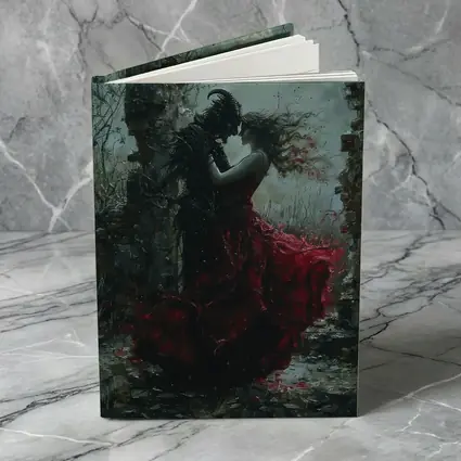 Dark Romance Demon Woman Red Dress Moonlight