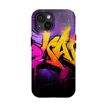 Colorful Graffiti Art Dark Brick Wall