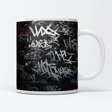 Dark Graffiti Tags Black Urban Street Wall