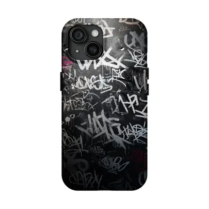 Dark Graffiti Tags Black Urban Street Wall