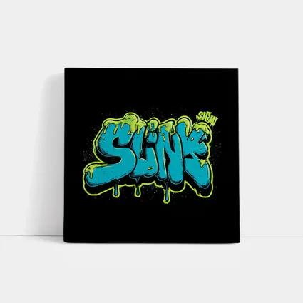 Slink Graffiti Slime Typography Black Background