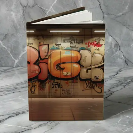 Bold Graffiti Mural Underground Subway Room
