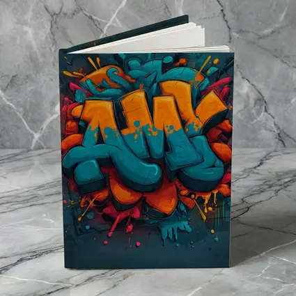 Bold Graffiti Art Teal Orange Urban Style