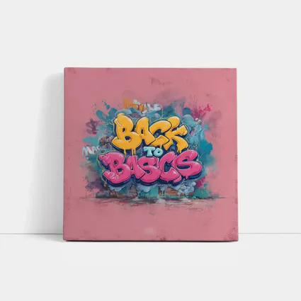 Back To Basics Graffiti Art Pink Background