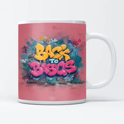 Back To Basics Graffiti Art Pink Background