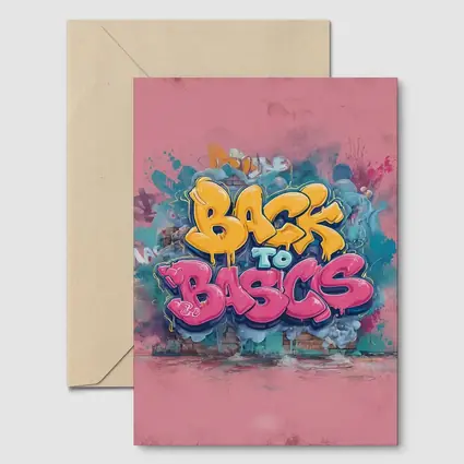 Back To Basics Graffiti Art Pink Background