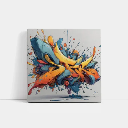 Bold Graffiti Art Exploding Paint Splatter Style