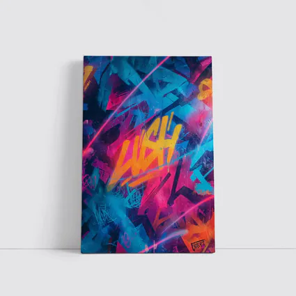 Neon Graffiti Tag Urban Street Art