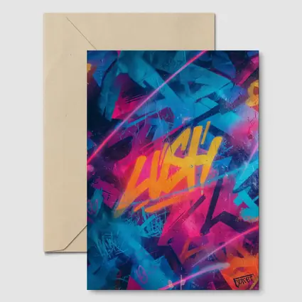 Neon Graffiti Tag Urban Street Art