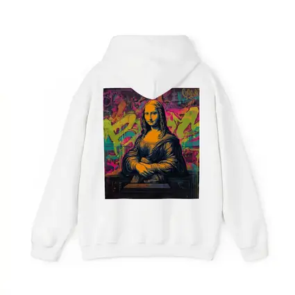 Mona Lisa Graffiti Street Art Neon Background