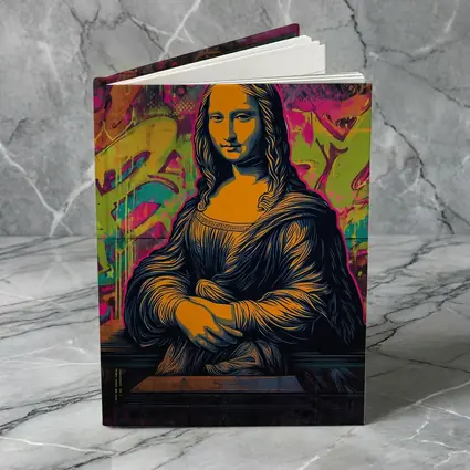 Mona Lisa Graffiti Street Art Neon Background