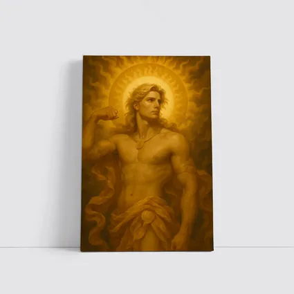 Apollo Sun God Golden Radiant Mythological Painting