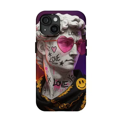 David Bust Graffiti Love Neon Pop Art