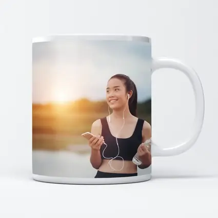 Fit Woman Running Outdoors at Sunset
