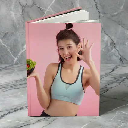 Fit Woman Holding Salad Bowl Pink Background