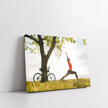 Woman Yoga Pose Outdoor Tree Sunrise