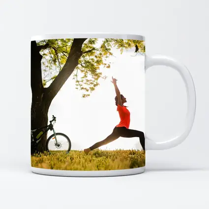 Woman Yoga Pose Outdoor Tree Sunrise