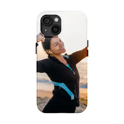 Woman Celebrating Victory at Sunrise Beach