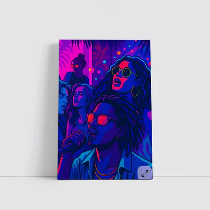 Neon Music Party Night Pop Art
