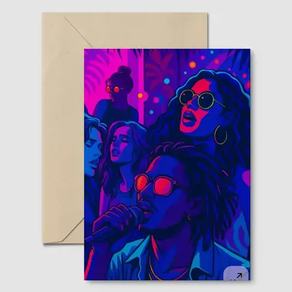 Neon Music Party Night Pop Art
