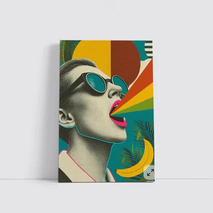 Retro Pop Art Woman Sunglasses Rainbow