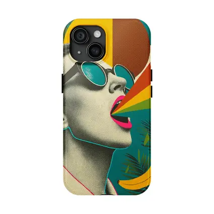 Retro Pop Art Woman Sunglasses Rainbow