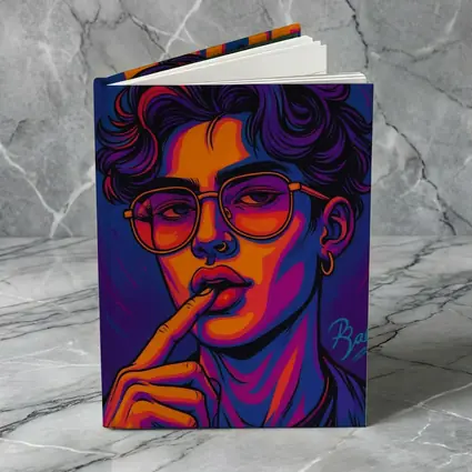 Retro Pop Art Young Man With Glasses