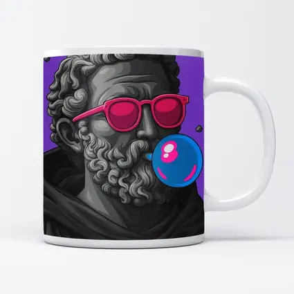 Greek Statue Sunglasses Bubble Gum Purple Background