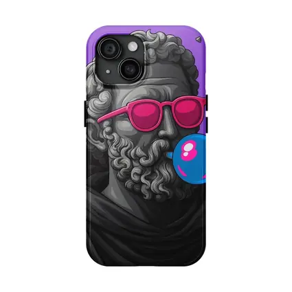 Greek Statue Sunglasses Bubble Gum Purple Background