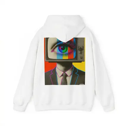 Retro TV Head Man Pop Art Surreal