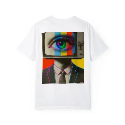 Retro TV Head Man Pop Art Surreal