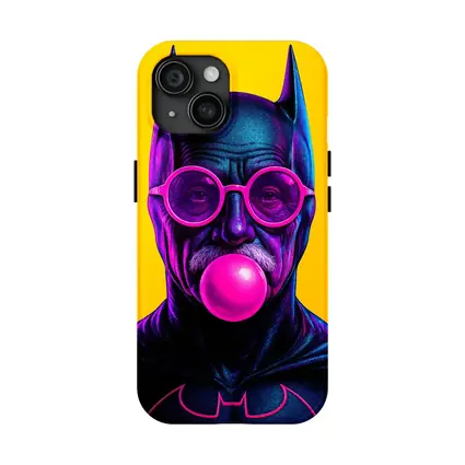 Batman Old Man Blowing Bubble Gum Yellow