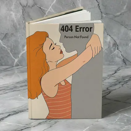 404 Error Person Not Found Couple Illustration
