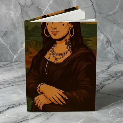 Mona Lisa Urban Streetwear Gold Jewelry Illustration