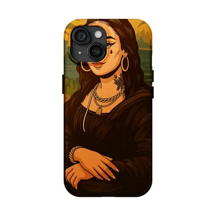 Mona Lisa Urban Streetwear Gold Jewelry Illustration