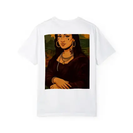 Mona Lisa Urban Streetwear Gold Jewelry Illustration
