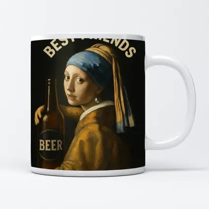 Girl With Pearl Earring Beer Best Friends