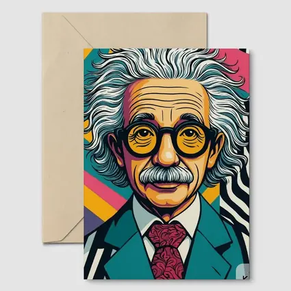 Albert Einstein Pop Art Colorful Portrait