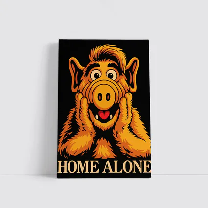 ALF Home Alone Funny Retro Black Art