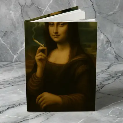 Mona Lisa Smoking Joint Classic Art