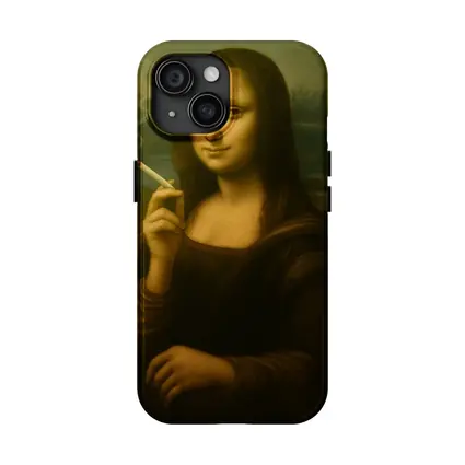 Mona Lisa Smoking Joint Classic Art