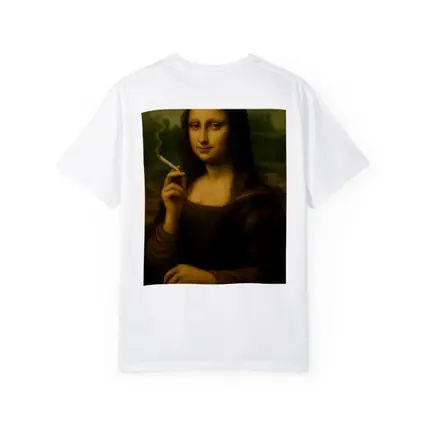 Mona Lisa Smoking Joint Classic Art