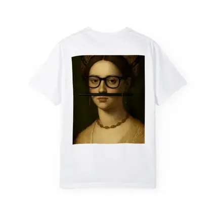 Renaissance Woman Portrait With Glasses Pencil